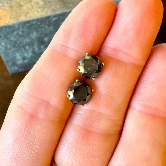 Authentic🔹4 CTW Black Round Brilliant Cut Natural Diamond Stud Earrings (14k) - Picture 3 of 14